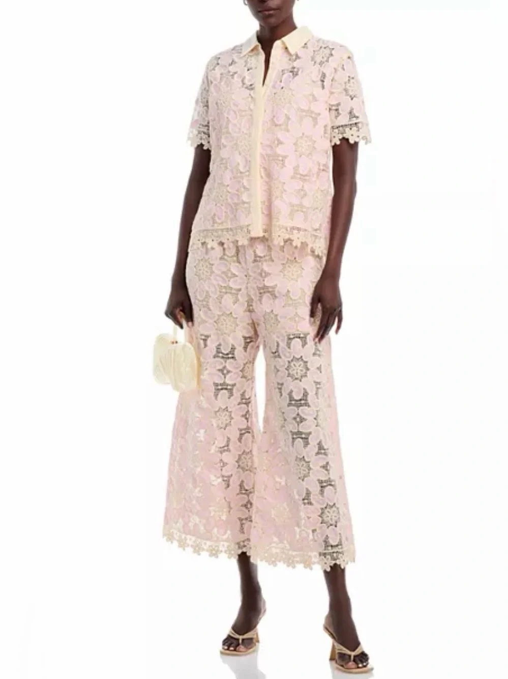 Johnny Was Billie Lace Button Down Shirt Johnny Was Jade size L - Picture 3 of 13